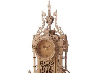 【折后$31.99】原价$54.99 3D Wooden Puzzle 木质拼接钟表