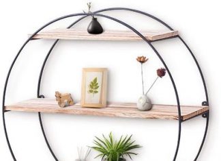 【折后26.59】原价$37.99 木制圆形收纳架